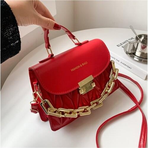 Women Bag 2021 New Girl Fashion Messenger Bag Chain Shoulder Small Square Bag Luxury Brand Handbags Tote Bag Cute Side Bag