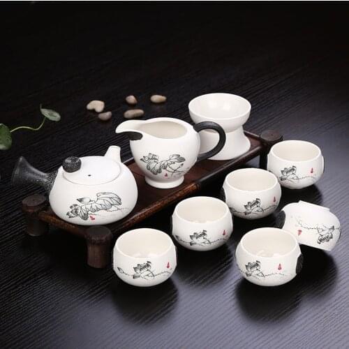 10 pcs/set ceramic Tea set Handmade kettles tea cups Household porcelain teapot chinese teaware drinkware tea ceremony set