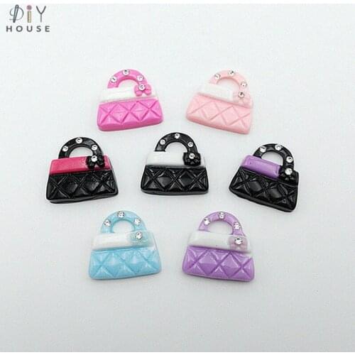 10/20/30Pcs Fashion Handbags Flatback Planar Resin DIY Craft Supplies Basteln Phone Shell Ornaments Hair Accessories Material