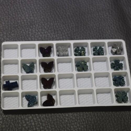 10mm Natural Druzy Gems Stone Beads, 2018 new arrival Clover, Fashion Women Jewelry Making Suppliers Craft DIY Necklace