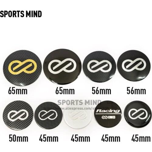 20PCS/lot 45mm 50mm 56mm 65mm Car Wheel Center Cap Emblem Sticker For ENKEI Racing Hub Cap Aluminium Sticker