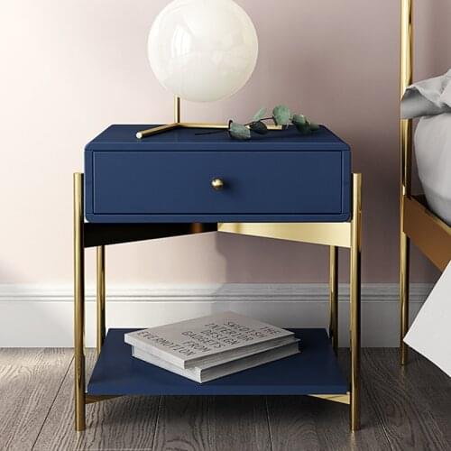 Free White Black Modern Iron Golden Nightstand Coffee Sofa End Bedside Table Home Furniture Bedstand Cabinet Cupboard Bedroom