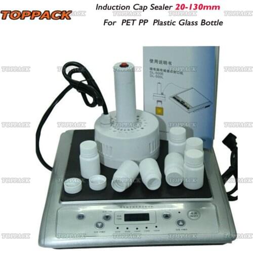 Free Shipping by DHL/Fedex!220V Big diameter Handheld induction plastic sealer bottle capper sealing machine 20-130mm