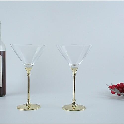 Elegant Cocktail Glass Shining Crystal Diamond Ball Decorated Cocktail Drinks Crystal Wine Glasses Trendy Home Table Decoration