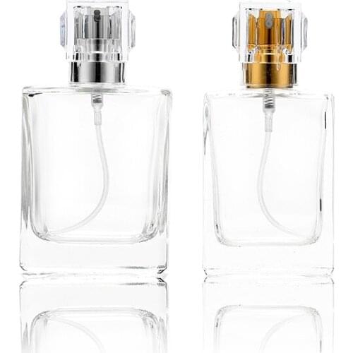 Nbyaic 1pcs perfume bottle 30ml 50ml high-end portable transparent glass perfume sub-bottle press spray empty bottle