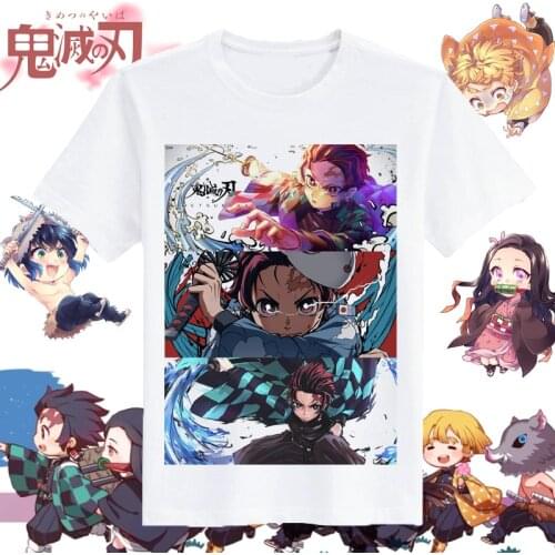 Demon Slayer tshirt Graphic Top Tees Streetwear Punk Kimetsu No Yaiba T Shirt clothes Japanese Anime Men/Women Cosplay Costume