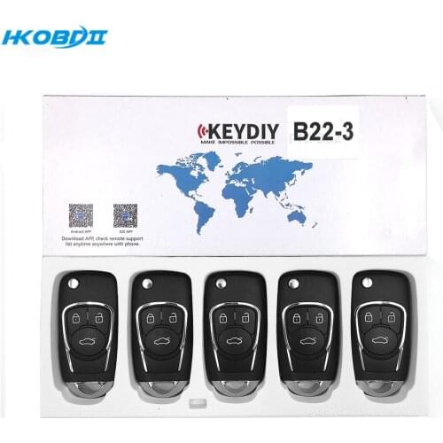 HKOBDII KEYDIY Original KD B22-3 3 Button B series Universial Remote For KD900/KD-X2/ URG200/KD MINI B Series Remote