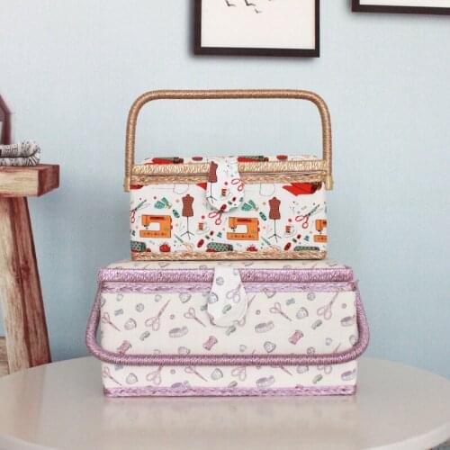 Sewing Storage Box Craft Sewing Tool layer Needle Thread Basket Sewing Accessories Household sotrage box Medium Size