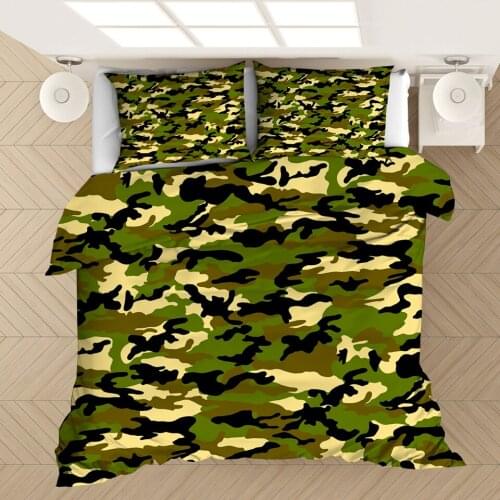 Camouflage 3D Printed Bedding Set Duvet Covers Pillowcases Comforter Bedding Set Bedclothes Bed Linen