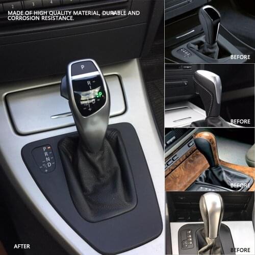 LHD Automatic LED Shift Knob Gear Shifter Lever Leather + Plastic For BMW E46 E60 E61 E63 E64 Car Accessories