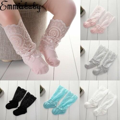 Lovely Babies Cotton Lace Cute Stockings Ankle Short Baby Girls Princess Lace Floral Frilly Ruffle Princess Stocking