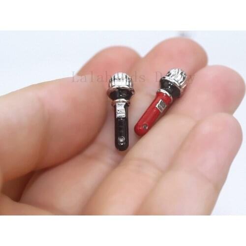 Doll House Mini Microphone Miniature Food Play Scene Model Set for Doll House Decoration Shooting Props