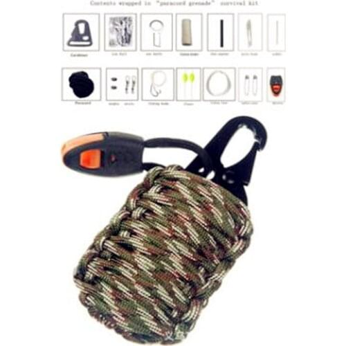 Multifunctional Umbrella Rope Paracord Survival Carabiner Fishing Kit Best-selling Outdoor Camping Mountaineering Survival Tool