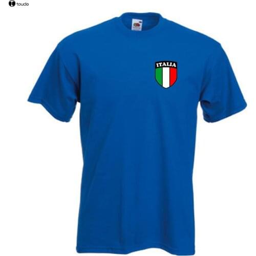 Brand T-Shirt Men 2018 Fashion Italy Italian Italie Footballer Team Royal T-Shirt Print T-Shirt Men Harajuku