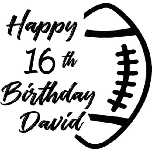 Football wall sticker Football Birthday Sweet 16 Dance Floor Boys Party Decal Custom Name Medium Large Reception Decals HY161