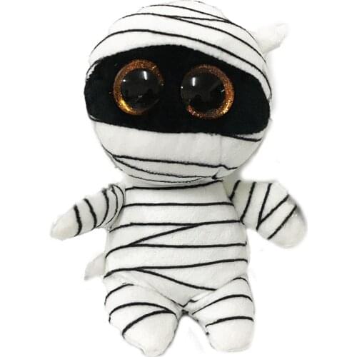 New 6" 15cm TY Big Glitter Eyes Halloween Mummy Plush Animal Toys Stuffed Xmas Doll Birthday Christmas Gift