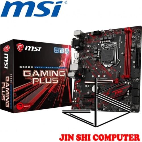 NEW MSI B360M GAMING PLUS Supports 8th Gen Intel® Core™ Socket LGA 1151 Supports DDR4 Memory, up to 2666MHz TURBO M.2