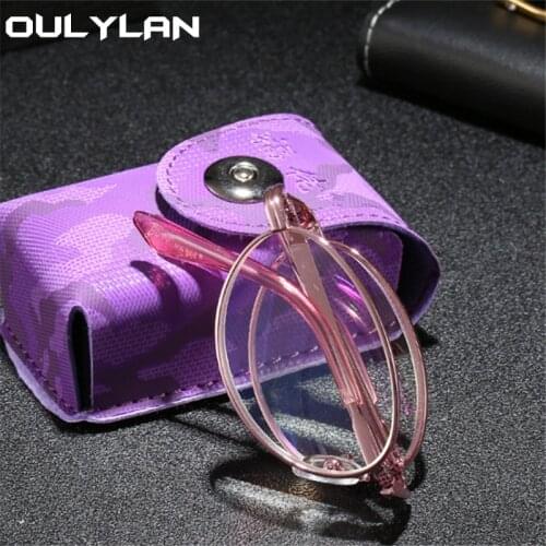 Oulylan Women Folding Reading Glasses Anti Blue Light Hyperopia Eyeglasses Ladies Ultralight Presbyopia with Diopters Plus +2.5