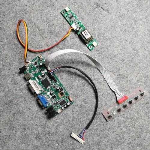 VGA+DVI 30-Pin LVDS 2-CCFL M.NT68676 LCD monitor drive board 1280*800 Kit Fit LTN154XB/LTN154X5/LTN154X9/LTN154AT08 matrix