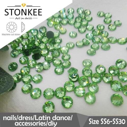 Flat Beads HotFix crystal and colors Rhinestone iron-on SS6 SS10 SS10 SS20 SS30 for Wedding Dress Bags Hat DIY