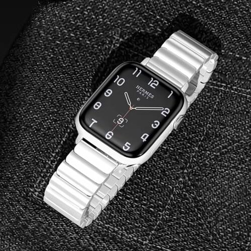 For apple watch 44mm 40mm strap luxury Ceramics band for iwatch apple watch SE series 6 5 4 3 42mm 38mm bands men women Bracelet