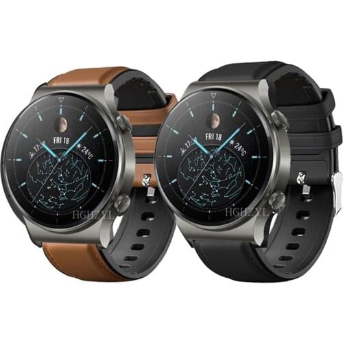 Starp Leather + Silicone Bracelet Band For Huawei watch GT GT2 Pro Honor Magic 2 GS Pro replace Watch Strap Correa