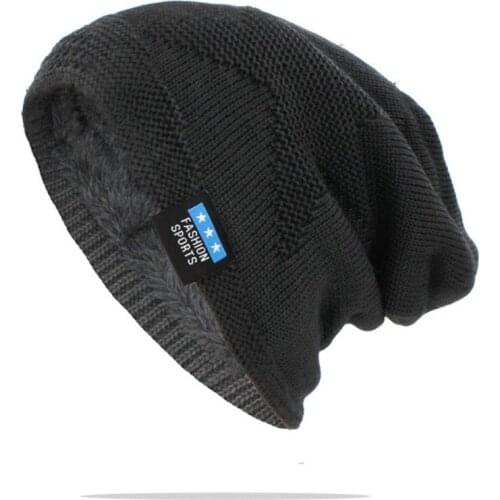 Hooded hats for men and women outdoor double-layer plus velvet thick warm toe caps for riding windproof knitted woolen earmuffs