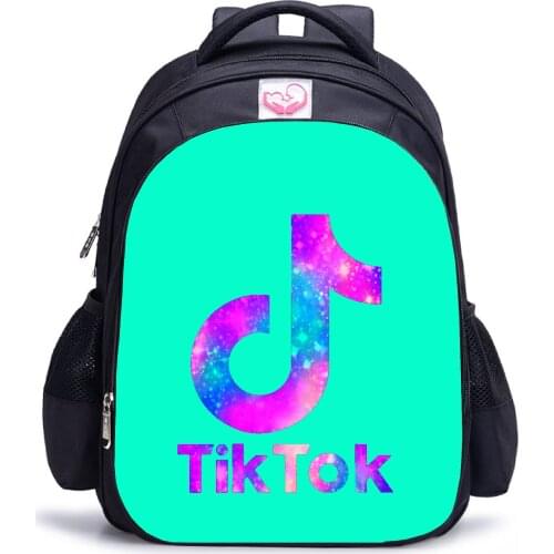 Tik Tok Childrens School Backpacks For Girls and Boys Kids Cartoon TIK TOK School Bags Large Capacity Backpack For Kids
