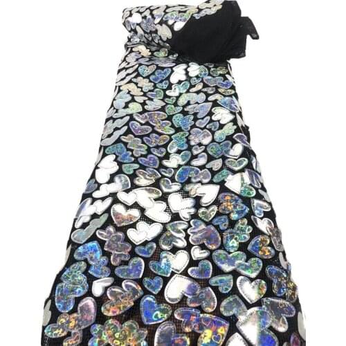 SJ Lace Latest Nigerian Lace Fabric With Sequins 2021 High Quality Lace Material African Lace Fabric For Wedding Dress r3-72