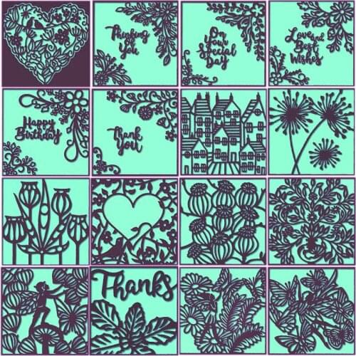 Regular Hollow Rectangle Square Frame Metal Cutting Dies DIY Etched Dies Craft Paper Card Making Scrapbooking Embossing