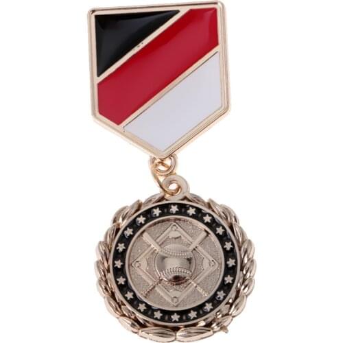 Military Uniform Medal Badge Brooch Pin Ribbon Star Vintage USA Navy Pin Fashion Jewelry