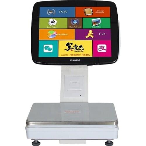 All in one Store retail shop pos scale with printer