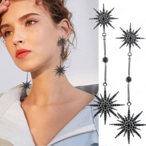 High Quality Trendy New Luxury Long Dangle Earrings Full Mirco Paved Cubic Zircon CZ Naija Wedding Earring Fashion Jewelry