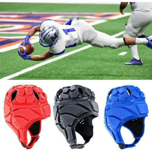 Kids Adult Rugby Soccer Goalkeeper Helmet Thick EVA Goalie Head Protector Cap