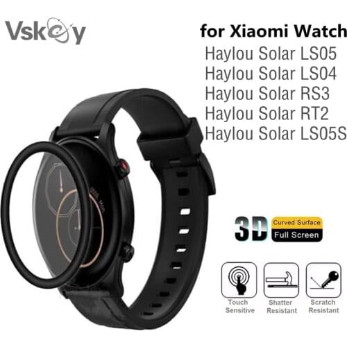 50pcs 3D Curved Soft Screen Protector for Xiaomi Haylou RT LS05S RS 3 Solar LS05 LS04 Smart Watch Full Cover Protective Film