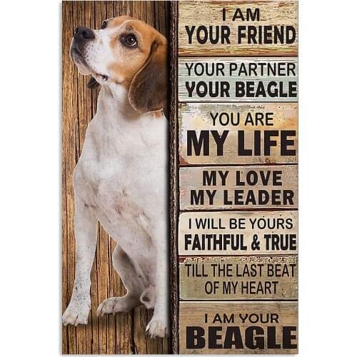 Golden Retriever Home Bar Accessories Posters Garden Decoration Out Door Sign Metal Wall Decor Border Collie Beagle Pet Dog