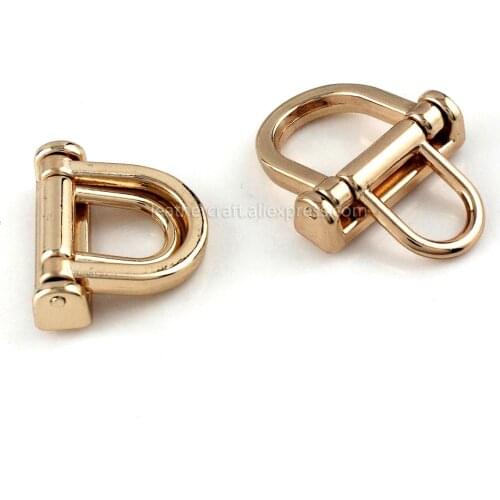 1pcs Metal Double Swivel D-ring Bag Side Hanger Hooks With Screws for Leather Craft Bag Strap Belt Handle Shoulder Webbing