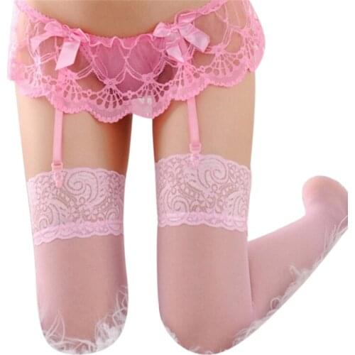 1pc Fashion Women Sexy Lace Soft Top Suspender Garter Belt Black White (not Include The Stockings)