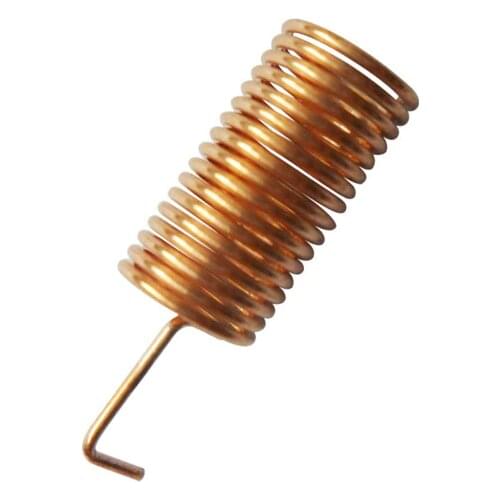 10pcs/lot SW433-TH10 - 433MHz 11.3mm helical antenna 2.15 dBi Goldern Copper spring RF antennas