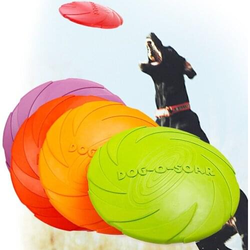 2 Use Feeder Interactive Dog Chew Toys Resistance Bite Soft Rubber Puppy Pet Toy for Dogs Training Products Flying Toys