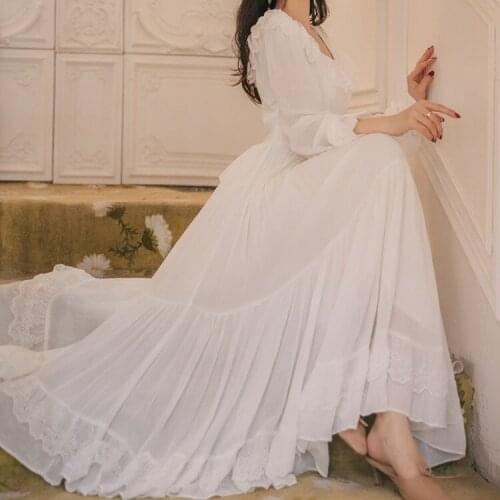 2021 Spring Women Elegant Lace Splicing Square Collar Boho Fairy Maxi Dress Vintage Casual High Waist Slim Party Beach Dress