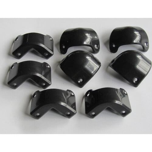 4 Pairs Front + Rear Black Plastic Guitar AMP Amplifier Cabinet Corner With Screws For Marshall