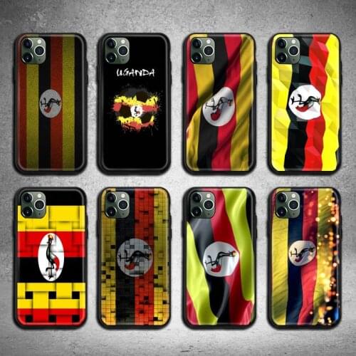 Uganda National Flag Phone Case For iphone 12 11 Pro Max Mini XS Max 8 7 6 6S Plus X 5S SE 2020 XR cover