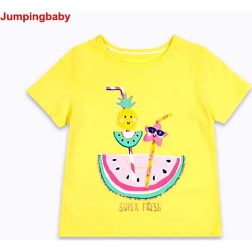 Jumpingbaby 2019 Girls T-shirt Clothes Kids Tshirt Unicorn t shirt Summer Tops Baby Girl Costume Vetement Fille Animal Print New