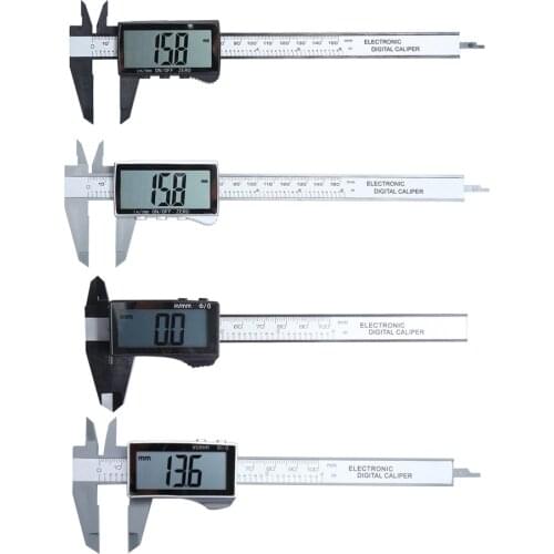 Electronic Digital Caliper Carbon Fibre Vernier Calipers Plastic Gauge Micrometer Ruler Measuring Tools Instrument 150mm/100mm