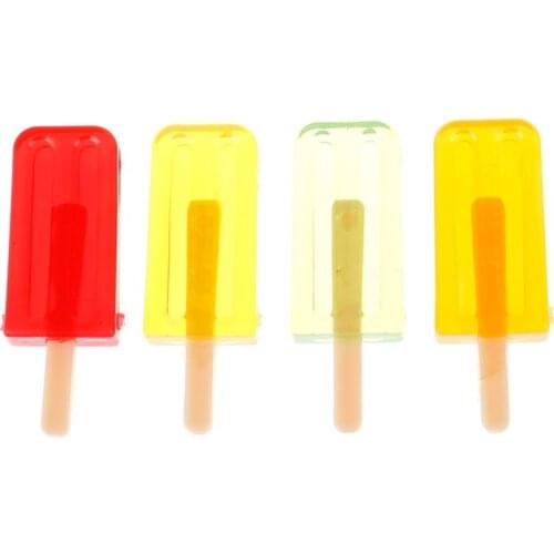 Hot sale 2pcs 1/6 Scale Dollhouse Miniature Food Candy Color Ice Cream Doll House Play Food