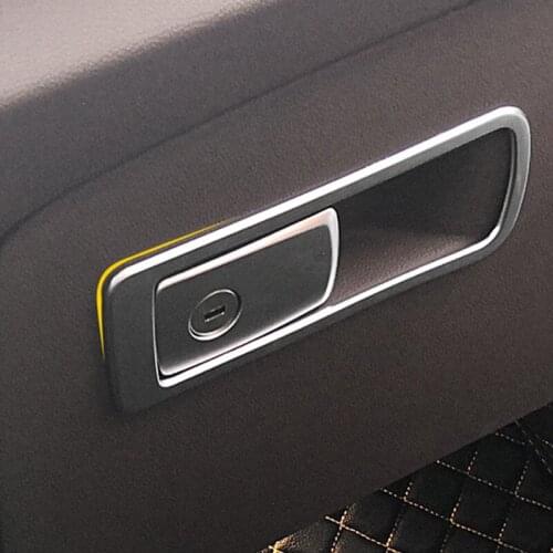 Chrome ABS Car Co-pilot Glove Box Switch Frame Decorative Cover Trim For BMW 5 Series G30 G38 2018 LHD Auto Interior Decals