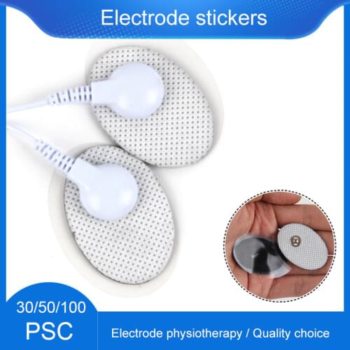 Button Type EMS Self-adhesive Pulse Gel Electrode Pad Ten Acupuncture Weight Loss Electric Massager Digital Therapy Machine