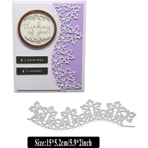 Lace Background Cutting Dies for Card Making, URYKE Die Cuts Stencil Metal Pattern Template for DIY Embossing Scrapbooking New