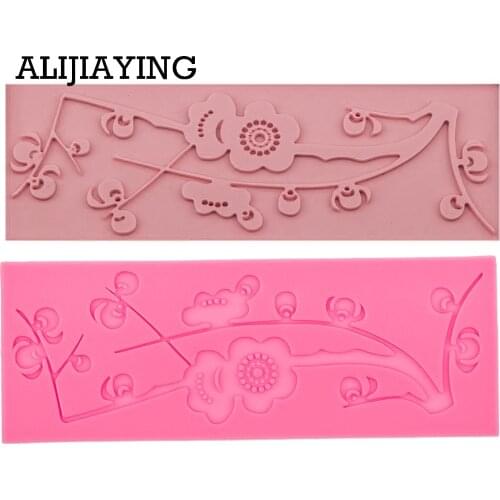 M0558 3D plum blossom Shape Cake lace Mold Cake Decorating Tools Mold Silicone Mold Fondant Silicone Mold